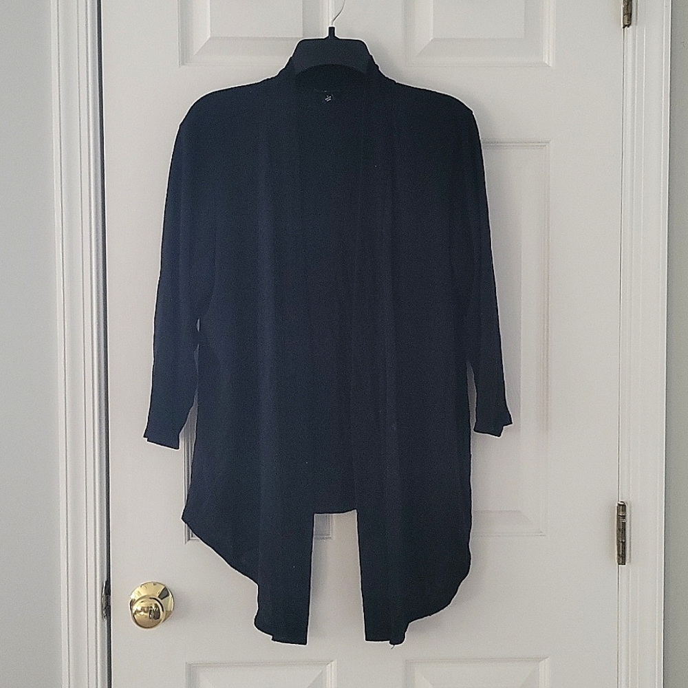 3/4 Sleeve Black Cardigan